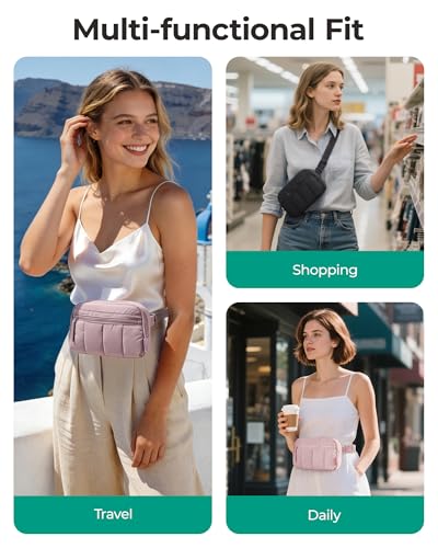 BAGSMART Quilted Puffy Belt Bag 2.2L — view 6