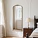 WallBeyond Arched Full Length Mirror Wall Mounted, 21x56 Inch Gold Antique Mirror, Vintage Metal Frame Full Body Mirro for Bedroom, Living Room, Hanging or Leaning