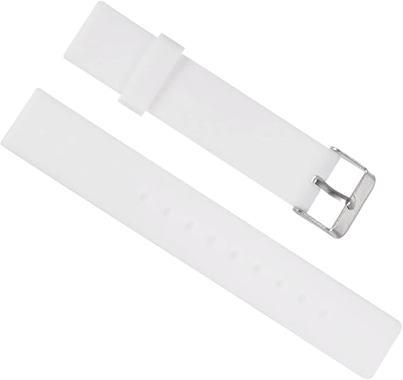 uxcell Rubber Watch Band, Replacement Silicone Watch Strap, White