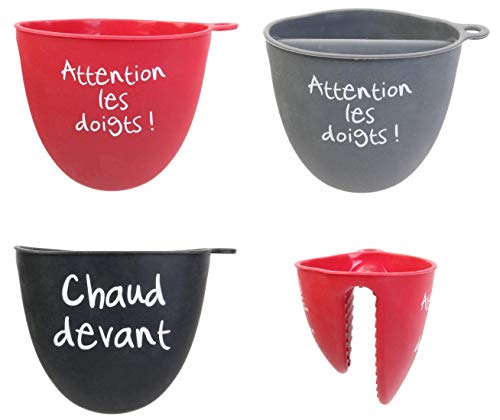 APECA 1 Manique Mots Silicone Rouge Noir Gris résiste aux Hautes températures Couleur aléatoire