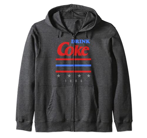 Coca-Cola Retro Distressed Flag Drink Coke Sudadera con Capucha