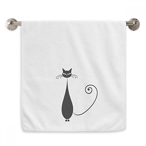 Serviette chat noir pour un rituel bien-être cocooning à la maison - 2