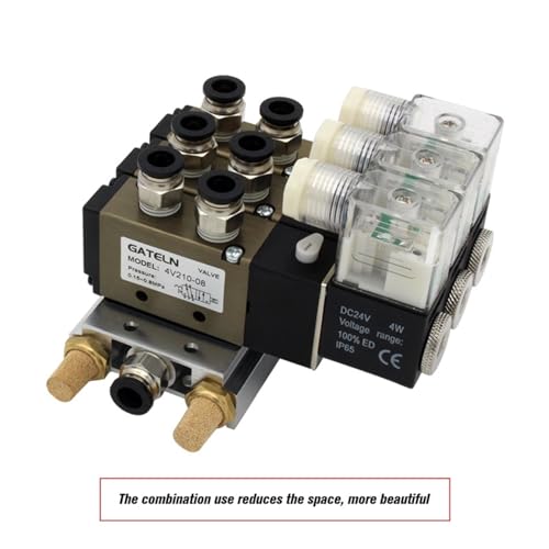 Électrovanne 5 voies 2 positions AC220V pour centraliser 3 lignes pneumatiques - 7