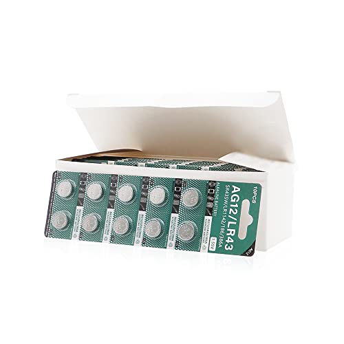 Cotchear Lr43 Batteries 1.5V Ag12 Button Cell Battery L1142 Sr43 Sr43 260 386 Battery For Watch Toys Clock [10Pcs/Pack] #TOP3