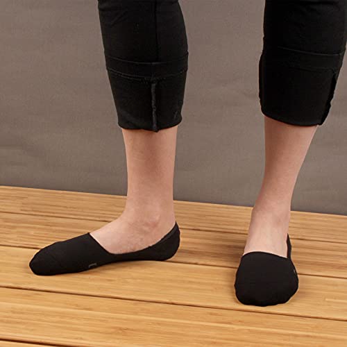Image of Women's Rayon from Bamboo Fiber No Show Thin with Thick Comfort Sole Socks - 3 pairs