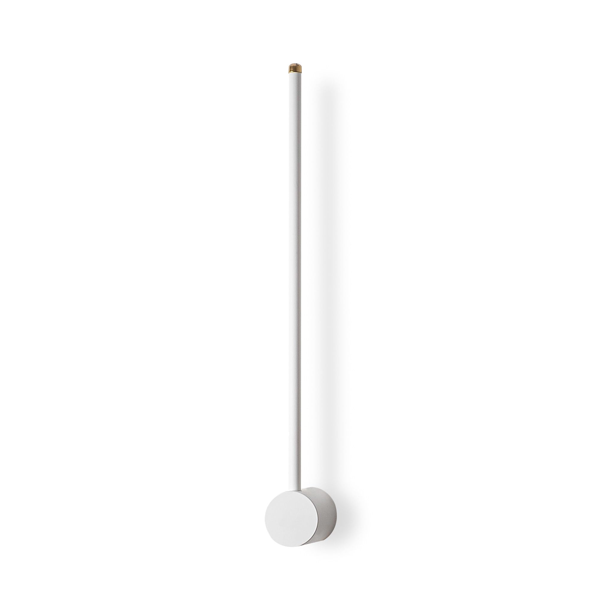 Elegante lámpara de pared blanca, cuerpo de metal, 62 cm de ancho, 10 cm de altura, 7 cm de profundidad, LED SMD de 8 W, 3000 K, diseño moderno para iluminación en casa y oficina