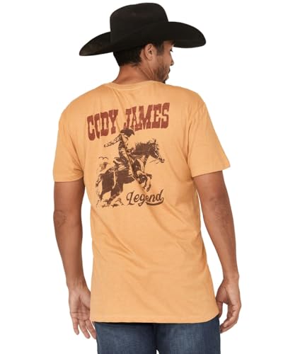 Cody James Men's The West Cowboy Short Sleeve Graphic T-Shirt - CJHO24T20-TAN Medium US