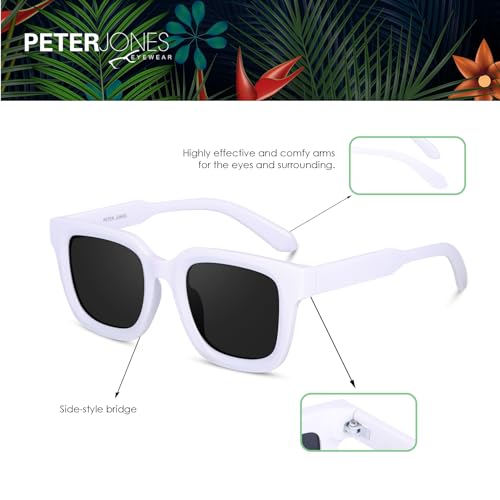 Image of Peter Jones Unisex Large Square UV /UB Protected Sunglasses (3803)