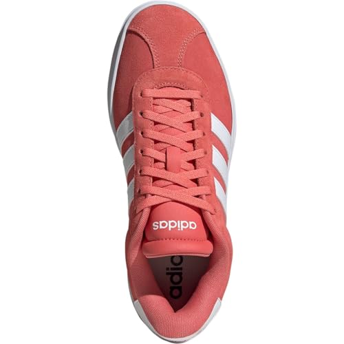 Image of adidas Womens Vl Court Bold Lace Up Sneakers Shoes Casual - Pink