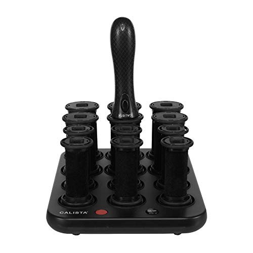 Calista Nouveau Heated Velvet Rollers, 12 Hot Rollers for Tangle-Free Hair Styling, Ionic
