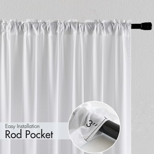 Image of MIULEE White Privacy Sheer Curtains that Let Light in 84 Inches Long Non-See-Through Semi Sheer Curtains Light Filtering Window Curtains Drapes for Living Room Bedroom 2 Panels Set