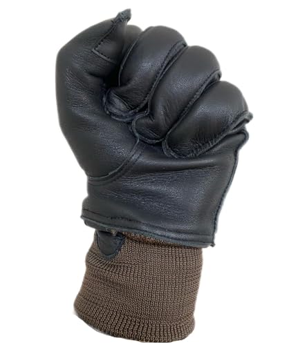 ノーブランド 裏地付 米軍 A-10 レザーグローブ XL