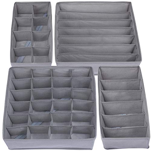 Abin Living Underwear Organizer - Drawer Dividers for Underwear, Bra and Clothes, Customizable