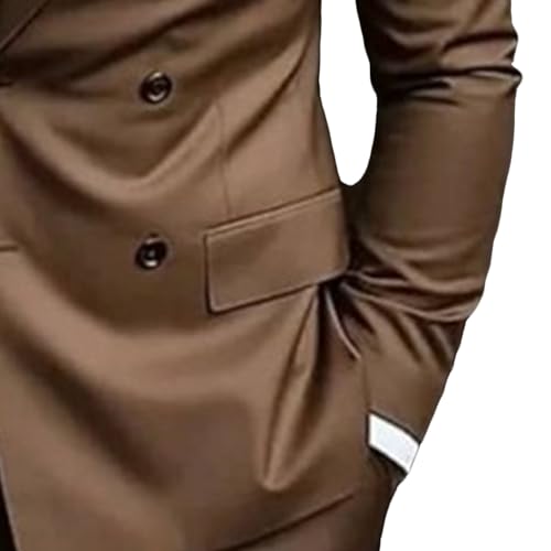 Mens Fashion Slim Fit Double Breasted Suit Casual Wedding Prom Suit Coat Business Formal Tuxedo Blazer3
