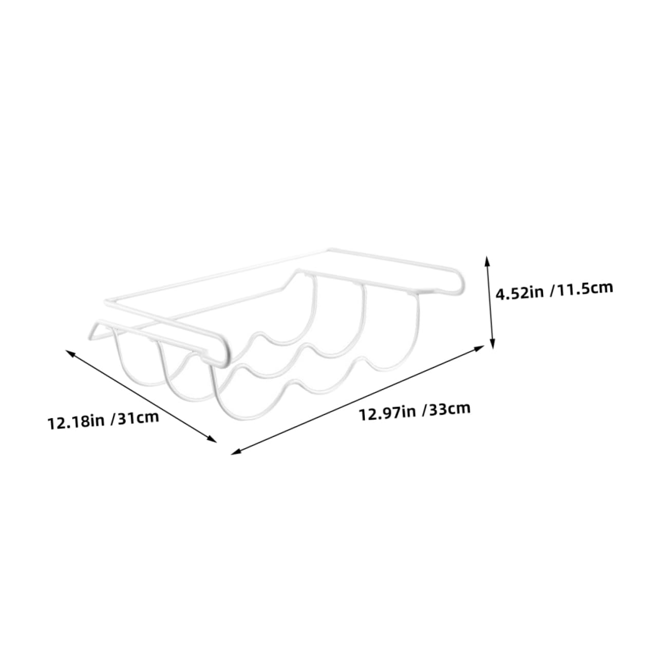 Kühlschrankregal für Bieraufbewahrung unter dem Regal, weißes Eisen, Kühlschrank-Organizer für effiziente Getränkeaufbewahrung, platzsparendes Design, Küchenutensilien, Hausbar-Zubehör