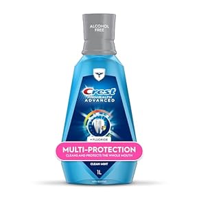 Rince-bouche Crest Pro Santé Avancé avec agent extra nettoyant en profondeur Menthe fraîche 1 L