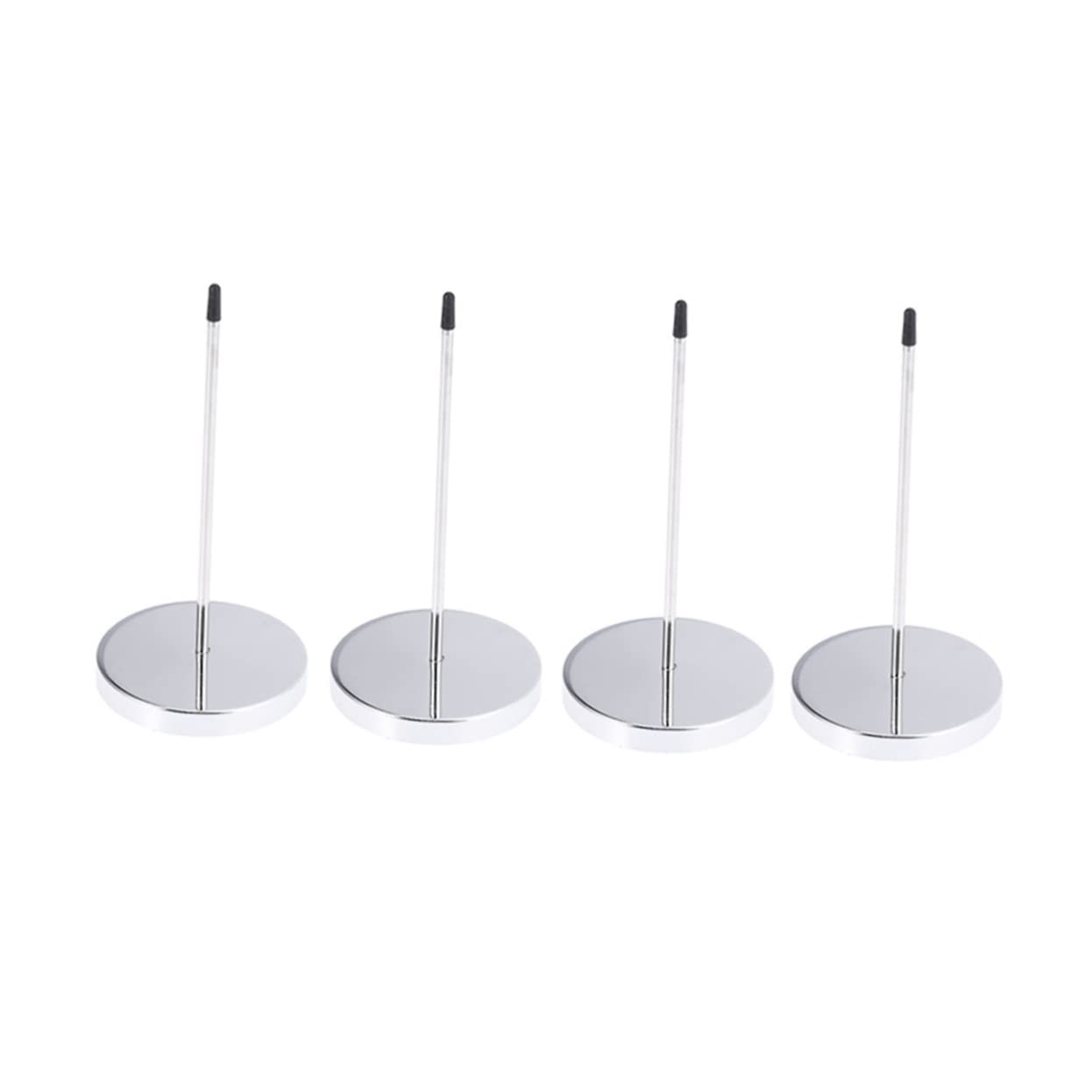 ABOOFAN 4pcs Receipt Needle Folder for Menus and Invoices Silver Memo Holder with Sturdy Base for Restaurants and Offices Easy to Use Ticket Organizer