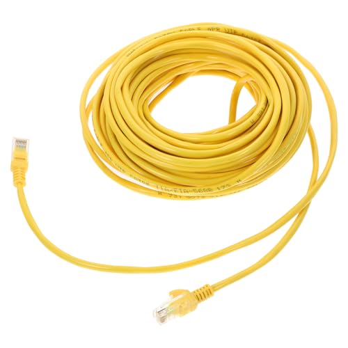 Cable de red Cat 5e Ethernet 20 m con conector RJ45 amarillo miniatura 1