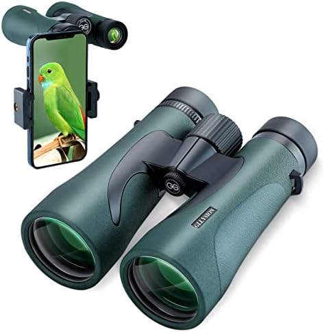 12X50 Professional HD Binoculars for Adults with Phone Adapter, High Power Binoculars with BaK4 prisms, Super Bright Lightweight & Waterproof Binoculars Perfect for Bird Watching, Hunting, Stargazing