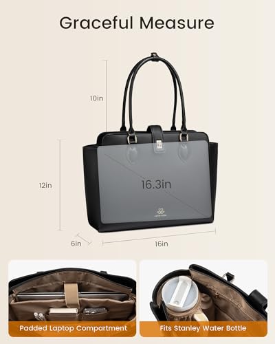 LOVEVOOK 2-in-1 Work Bag with Lunch Compartment, Lunch Tote Bag for Women - image 6