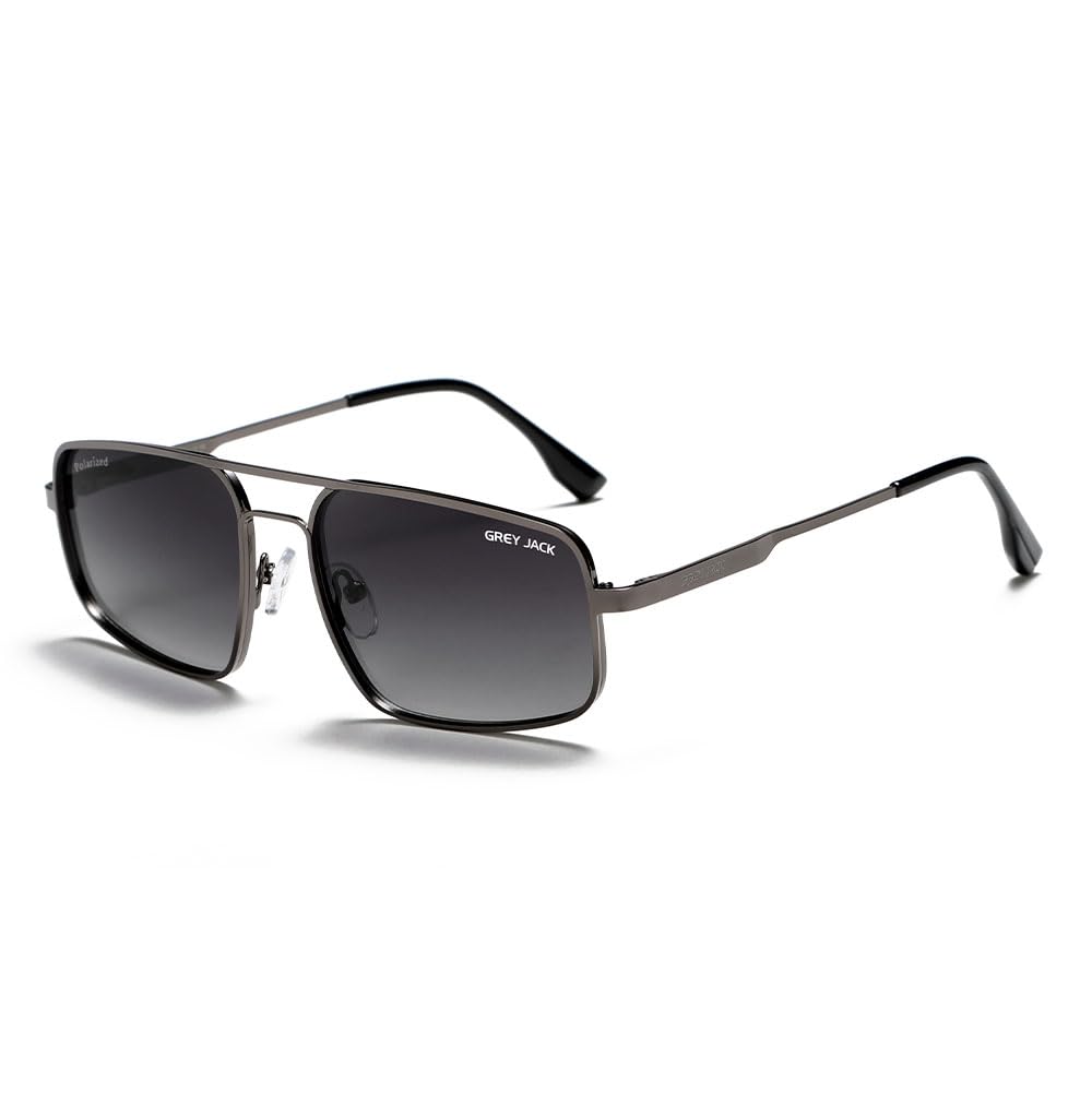 grey jack Polarized Polygon Sunglasses with Spring Hinge Metal Frame UV400 Protection Eyewear for Men Women 3508-picture-43