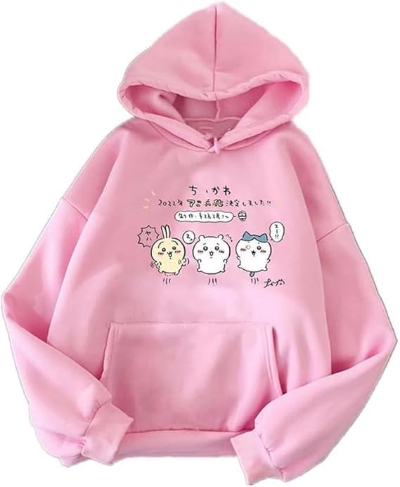 Cartoon Print Winter Hoodie for Women Long Sleeve Sweatshirt with Front Pocket Cute Graphic Pullover Casual Warm Hooded Sweatshirt-picture-54