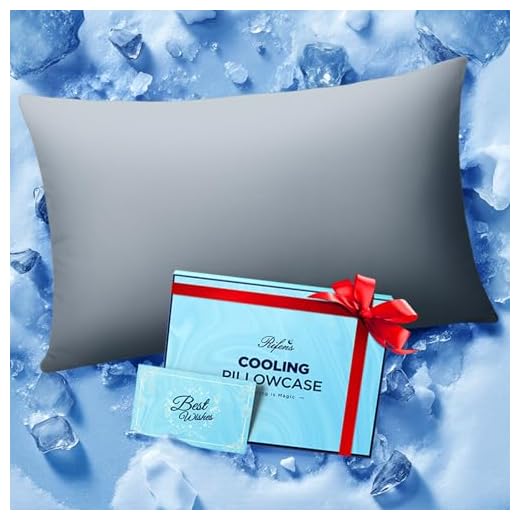 Rifens Fronhas Refrescantes de Gelo para Quem Dorme Quente, Fique Fresco a Noite Toda, Fronha Mais Macia do Que Seda, Capas Luxuosas com Zíper Oculto para Pele de Cabelo, Cinza, 36 x 20 cm