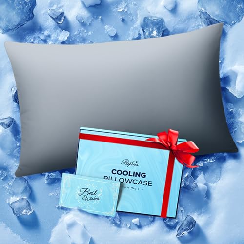 Ice Cooling Pillowcase for Hot Sleepers, Instantly Cool, Stay...