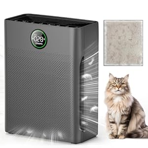 Air Purifiers for Home Large Room up to 2200sq.ft, MOOKA Air Purifier for Home Pets with Washable Filter, PM 2.5 Display Air Quality Sensor Air Cleaner for Bedroom, Dorm Room, Pets, Office PR1