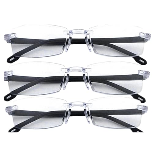 Blue Ease Optics Glasses, Blueease-Optics Glasses, Automatic Zoom Reading Eyeglasses, Anti-Blue Light Presbyopia Glassess (3Pcs)