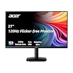 acer KB272 G0bi 27" IPS Full HD (1920 x 1080) Gaming Office Monitor Adaptive-Sync Support (FreeSync Compatible) Up to 120Hz Refresh 1ms (VRB) sRGB 99% Tilt HDMI & VGA Ports
