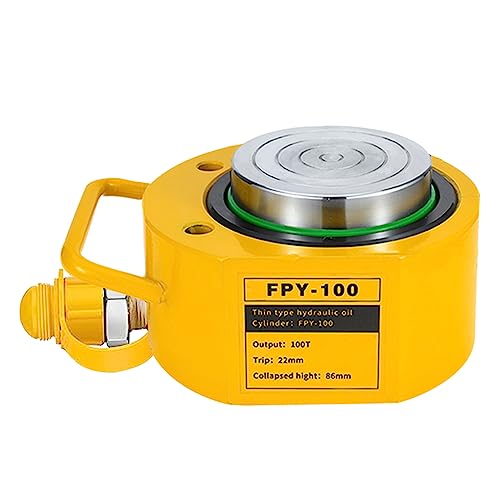Image of 100T 20mm /0.79 inch Stroke Mini Hydraulic Ram Jack - Porta Power Retract Automatically Split Single Acting Lifting Cylinders for Machinery, Ship Bridge Construction