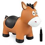 INPODAK Animal Hopper, Horse Space Hopper, Bouncy Animal Hopper for Kids, Jumping Horse for Kids, Toddler Ride On Toy, Hopping Games for Boys Girls