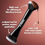 e.l.f. Liquid Bronzer & Contour Duo Brush, Silky Highly Pigmented Formula with Dual-ended Makeup Brush, Synthetic Bristles, 100% Vegan and Cruelty-Free - Image 2
