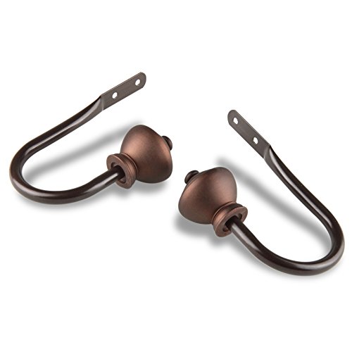 A&F Rod Decor - Seville Finial Holdback Pair - Cocoa