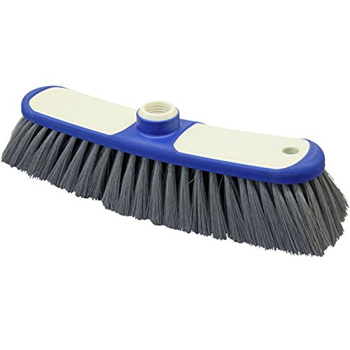 Bürstenmann Zimmerbesen mit 2-Komponenten Kunststoffkörper in wollweiß/blau