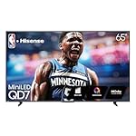 Hisense 65" Class QD7 Series Mini-LED 4K UHD Smart Fire TV (65QD7QF, 2025 Model) - QLED, HDR10+, Dolby Vision, Dolby Atmos, Game Mode Plus, ALLM, Alexa Built in with Voice Remote, Streaming TV, Black