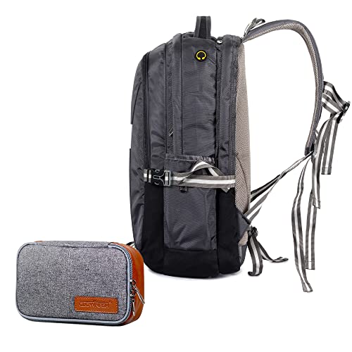 Image of THE CLOWNFISH Evander Polyester 19 Litres Unisex Travel Laptop Backpack for 15.6 inch Laptops (Grey)