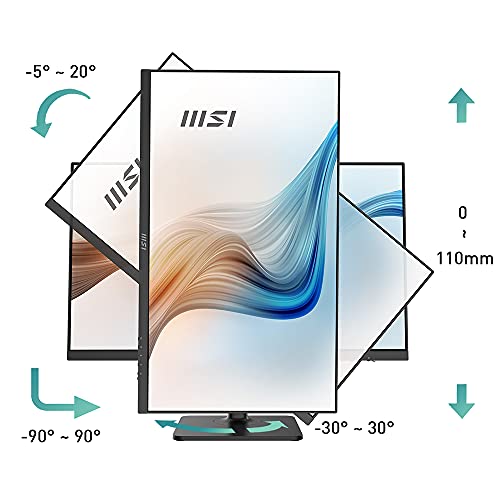 MSI-Modern-MD271P-Monitor-de-27-IPS-1920-x-1080-75-Hz-169-HDMI-USB-C-5-ms-167-M-Colours-Negro