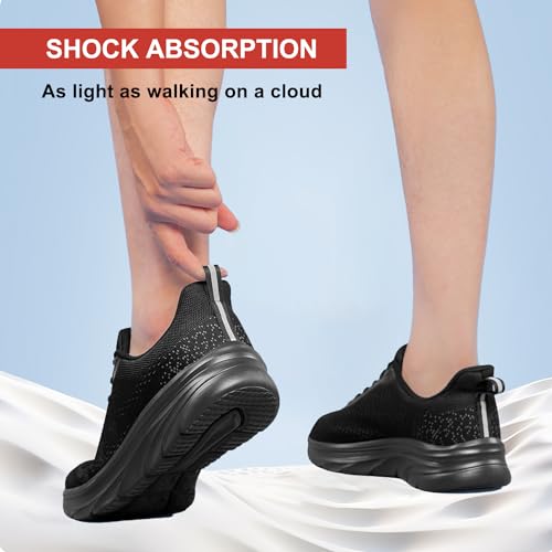 BQQ Women's Running Shoes Slip On Walking Shoes Lightweight Tennis Workout Gym Shoes Sneakers3