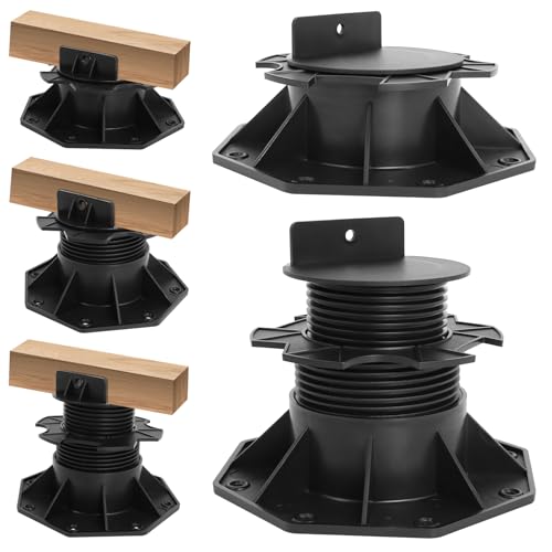 Adjustable Deck Support Pedestal 10Pack Deck Foundation Support Base for Floating Deck Platform Deck Blocks Adjustable Deck Plastic Supports Pedestal Paver 2-3/8 to 5-1/2 by MCCKLE