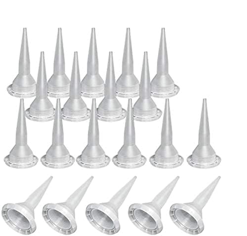 Caulking Nozzle for Sausage Caulking Gun, Reusable Caulk Nozzle Applicator, Durable Epoxy Piston Caulk Cap, Replacement Extension Tool Supplies Applied in The Construction (20)