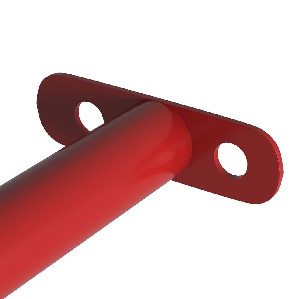 Mangloder Turnstangen 3er Set 125 cm aus pulverbeschichtetem Stahl in Rot für Kinder im Garten, Spielplatz oder Hof, ideal für Bewegung, Koordination und Geschicklichkeit, geeignet für draußen