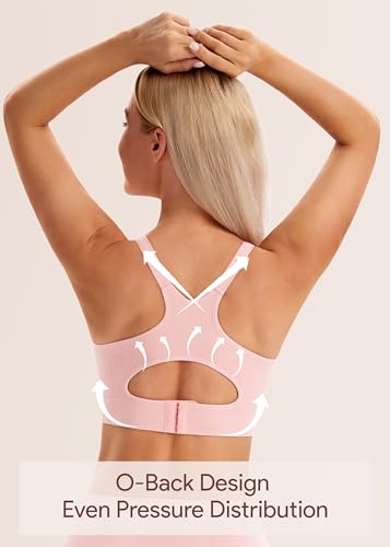 Image of Angelhood Nursing Bras for Breastfeeding, Criss-Cross Back Nursing Sports Bra, Low Impac Support Yoga Maternity Bras