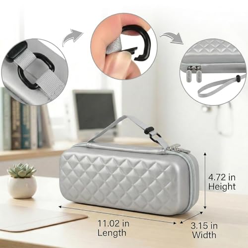 Image of Stethoscope Case Compatible with 3M Littmann Classic III /Lightweight II S.E /MDF Acoustica Deluxe Stethoscopes, Mesh Pocket for Blood Pressure Cuff and Other Accessories - Sliver White (Case Only)