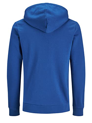 JACK & JONES Herren JJECORP Logo Sweat Hood, Classic Blue/Large Print/W Wh, XS – Ansicht 3