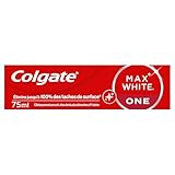 COLGATE - Denttifrice blancheur 1 teinte Max White One 75ML - Élimine jusqu'à 100% des taches de surface
