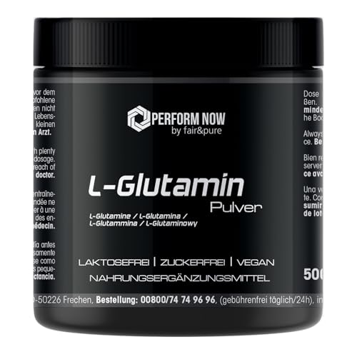 Fair & Pure® - L-Glutamin 500 g Pulver - 100% pur ohne Zusatzstoffe - Vegan - Proteinogene Aminosäure