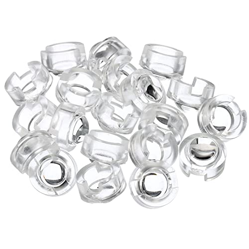 Image of PATIKIL 13mm LED Convex Lens, 20 Pack 15 Degree Beam Angle Acrylic LED Optical Convex Condenser Lens for 1W 3W LED Lamp Beads Infrared Cameras, Transparent