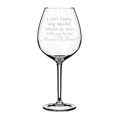Matron of Honor Wine Glass - Jumbo Goblet -1